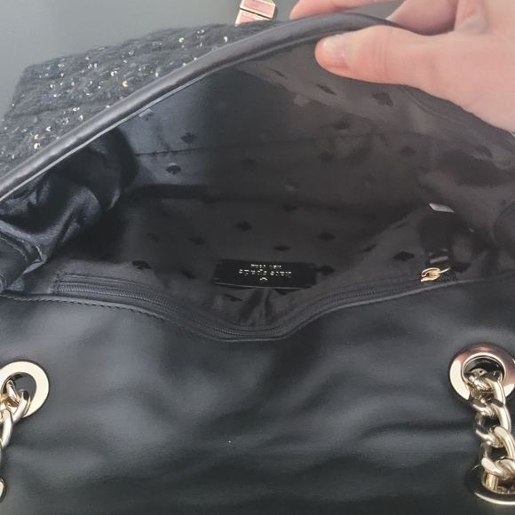 Natalia Sequin Tweed Medium Flap Shoulder Bag - Picture 9 of 12